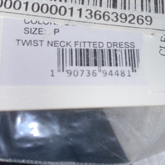 MILLY Twist Neck Fitted Black Knit Dress - Picture 9 of 11